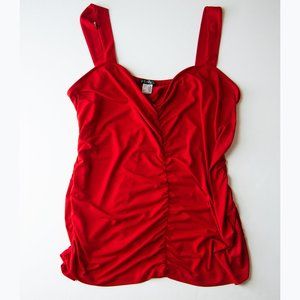 Women's Venus Ribbed Tank Size 2X Color Red